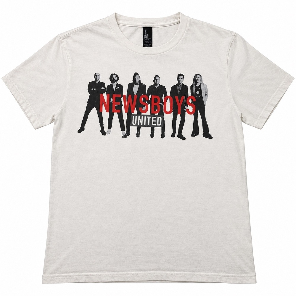 Newsboys United Tour T-Shirt Mens Large White Graphic Band Tee